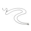 Brass Micro Pave Clear Cubic Zirconia Pendant Necklaces NJEW-JN02997-3