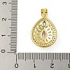 Rack Plating Brass Pave Cubic Zirconia Pendants KK-U029-28G-05-3