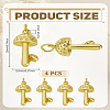 4Pcs Autumn Theme Brass Pendants KK-LP0004-16-2
