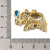 Rack Plating Brass Micro Pave Cubic Zirconia Pendants ZIRC-F142-02G-3