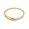 201 Stainless Steel with Rhinestone Bangles for Women BJEW-B138-03G-4