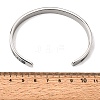 304 Stainless Steel Black Enamel Roman Numerals Open Cuff Bangles for Women SA-CBAC920-14P-5