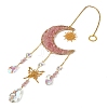 Natural Rose Quartz Chips Moon Crystal Suncatcher RN-T001-01B-2