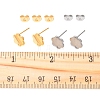 16Pcs 2 Colors 201 Stainless Steel Stud Earring Findings with Hole EJEW-FS0001-20-5