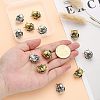 CHGCRAFT 12Pcs 2 Colors Alloy European Beads FIND-CA0005-50-5