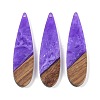 Resin & Wood Big Pendants WOOD-F015-08G-1