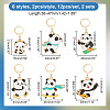 Alloy Enamel Pendant Locking Stitch Markers HJEW-AB00178-2