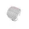 Brass Micro Pave Cubic Zirconia Cuff Rings RJEW-S045-150P-3