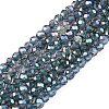 Electroplate Glass Beads Strands EGLA-T021-03C-1