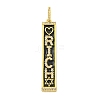 Real 18K Gold Plated Brass Micro Pave Cubic Zirconia Pendants KK-R159-07C-G-1