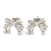 Bowknot Brass Micro Pave Cubic Zirconia Stud Earrings for Women EJEW-P275-05P-1