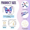 DIY Butterfly Wings Epoxy Resin Dangle Earring Making Kits DIY-TA0012-74-4