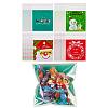 400 Pcs 4 Styles Self-Adhesive Christmas Candy Bags JX061A-1