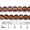 Frosted Transparent Glass Bead Strands X1-GLAA-P065-8mm-13-3