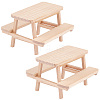 Wooden Outdoor One-piece Table and Chair DIY-WH0021-59-1