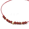 Natural Round Red Jasper Beads Braided Bead Bracelets for Women BJEW-JB11655-06-3