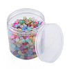 Baking Painted Glass Flat Round Beads DGLA-T003-002-3