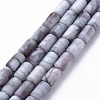 Opaque Baking Painted Crackle Glass Beads Strands FGLA-T004-01F-1