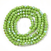 Opaque Solid Color Electroplate Glass Beads Strands LS-EGLA-A039-P2mm-L21-3