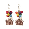 Alloy Enamel Dangle Earrings EJEW-TA00435-1