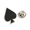 Poker Black Alloy Brooches JEWB-I030-11A-3