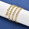 Brass Heart Link Chain Necklaces NJEW-M108-27G-5