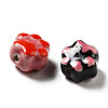 Handmade Printed Porcelain Beads X1-PORC-F005-02-3