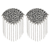 2Pcs Detachable Iron Tassel Epaulettes AJEW-FH0006-25P-1