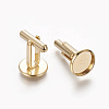 304 Stainless Steel Cufflinks Settings LS-STAS-E471-03D-G-2