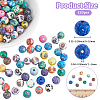 120Pcs Handmade Flower Pattern Polymer Clay Beads CLAY-PA0001-24B-2