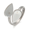 304 Stainless Steel Cuff Rings Components X-STAS-K279-02E-P-1
