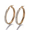 304 Stainless Steel Hoop Earrings X-EJEW-F203-30G-B-1