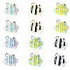 12Pcs 6 Colors Alloy Enamel Charms ENAM-CJ0007-49-1