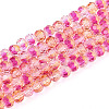 Baking Paint Transparent Glass Beads Strands DGLA-A035-T4mm-A12-1