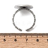 Flower 304 Stainless Steel Cuff Ring Components STAS-P454-05E-P-3