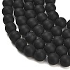 Natural Brazil Black Onyx(Dyed & Heated) Beads Strands G-Z024-01B-10mm-01-3