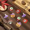 30Pcs 5 Styles Halloween Theme Alloy Enamel Pendants ENAM-CJ0005-10-5