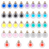  36Pcs 9 Colors Frosted Resin Pendants RESI-NB0001-82-1