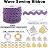 1 Strand Wave Bending Fringe Trim FIND-GF0006-65D-2