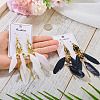 2Pairs 2 Colors Feather Chandelier Earrings EJEW-TA0001-81B-5