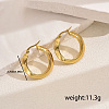 Stainless Steel Classic Minimalist Ring Hoop Earrings DD4249-3-2