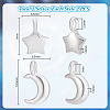 4Pcs 2 Styles 925 Sterling Silver Charms STER-PH0003-45-4