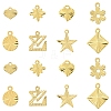 32Pcs 8 Styles Rack Plating Brass Charms KK-FS0001-53-1