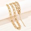 8MM 304 Stainless Steel Twisted Ring Link Chain Necklaces NJEW-Z105-04G-02-2