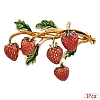 1Pc Alloy Fruit Brooches JEWB-YW0001-07-1