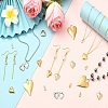 12Pcs 3 Styles 304 Stainless Steel & Brass Mico Pave Cubic Zirconia Pendants DIY-SZ0010-61-8