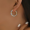 Stainless Steel Enamel Earrings Hoop Earrings LP9659-5-3