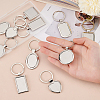 12Pcs 6 Style Alloy Blanks Keychains AJEW-GA0007-46-3
