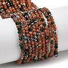 Synthetic Goldstone & Green Goldstone & Blue Goldstone Beads Strands G-G189-D04-01-1