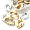 20Pcs 2 Colors Opaque Spray Painted Acrylic Linking Rings OACR-YW0001-52-2